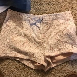 High waisted floral shorts